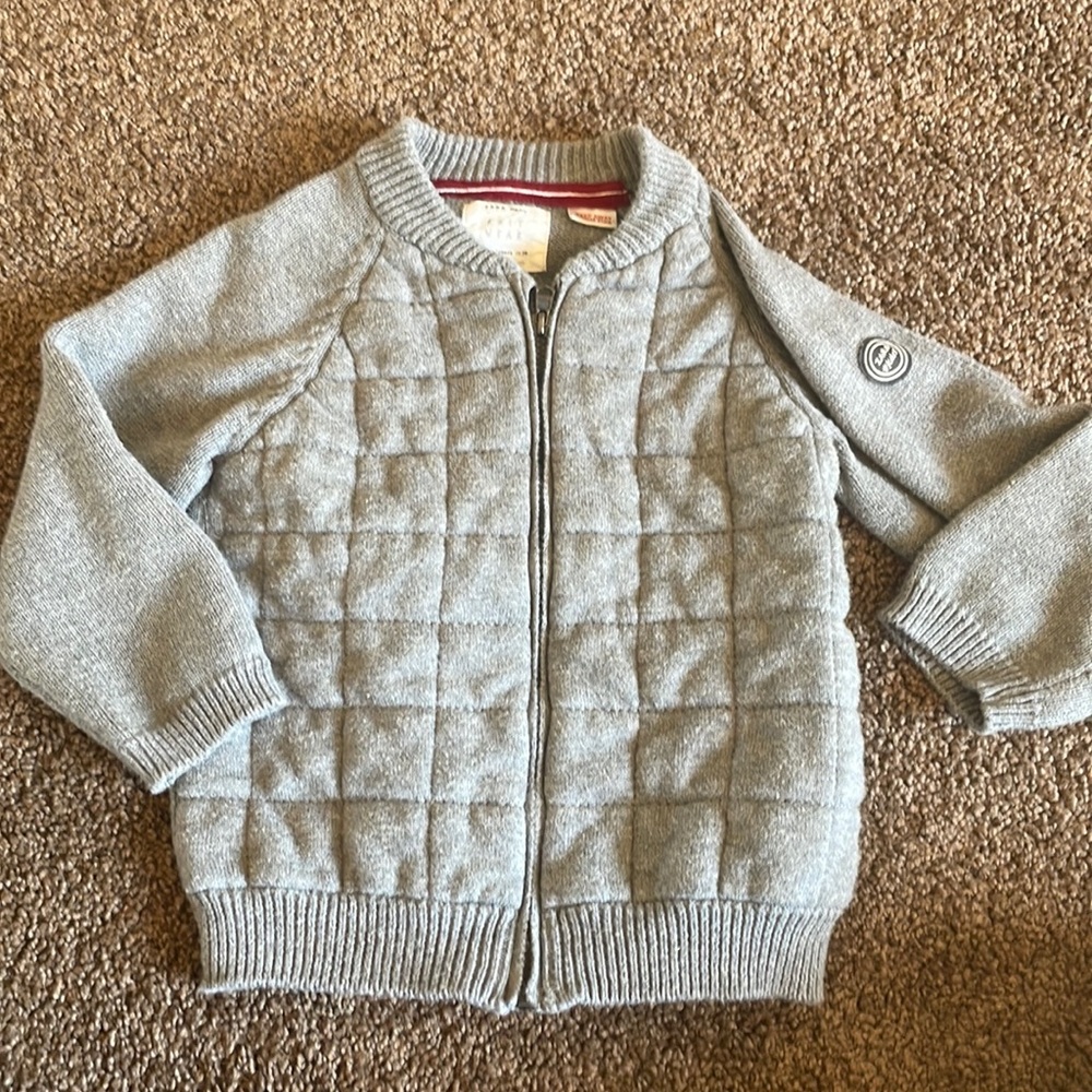 Zara knit zip up sweater